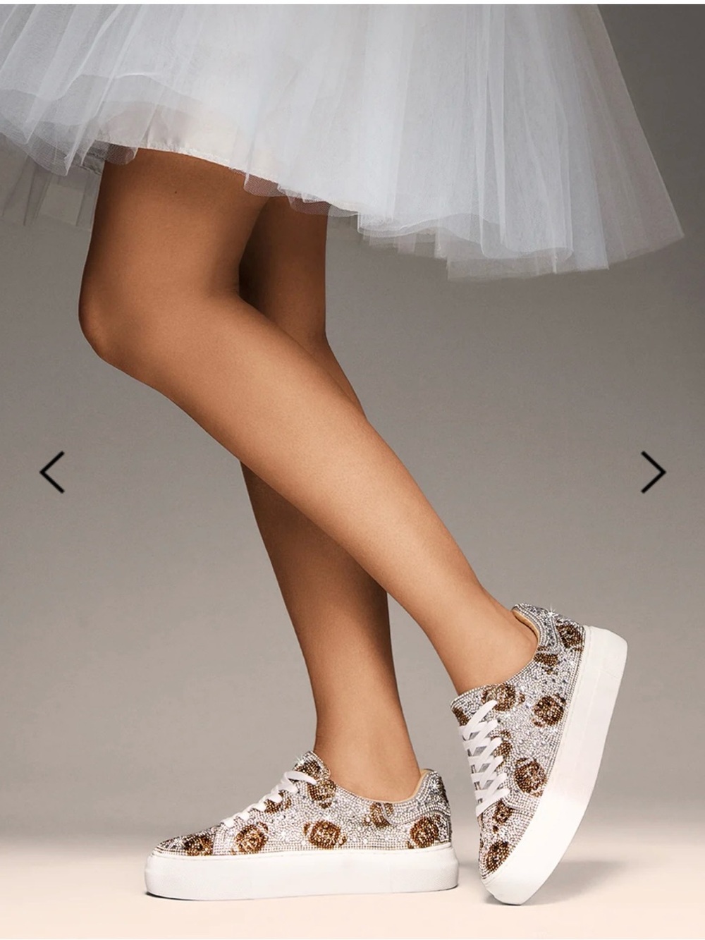 Betsey Johnson Silver Sidny Rhinestone Football Sneaker